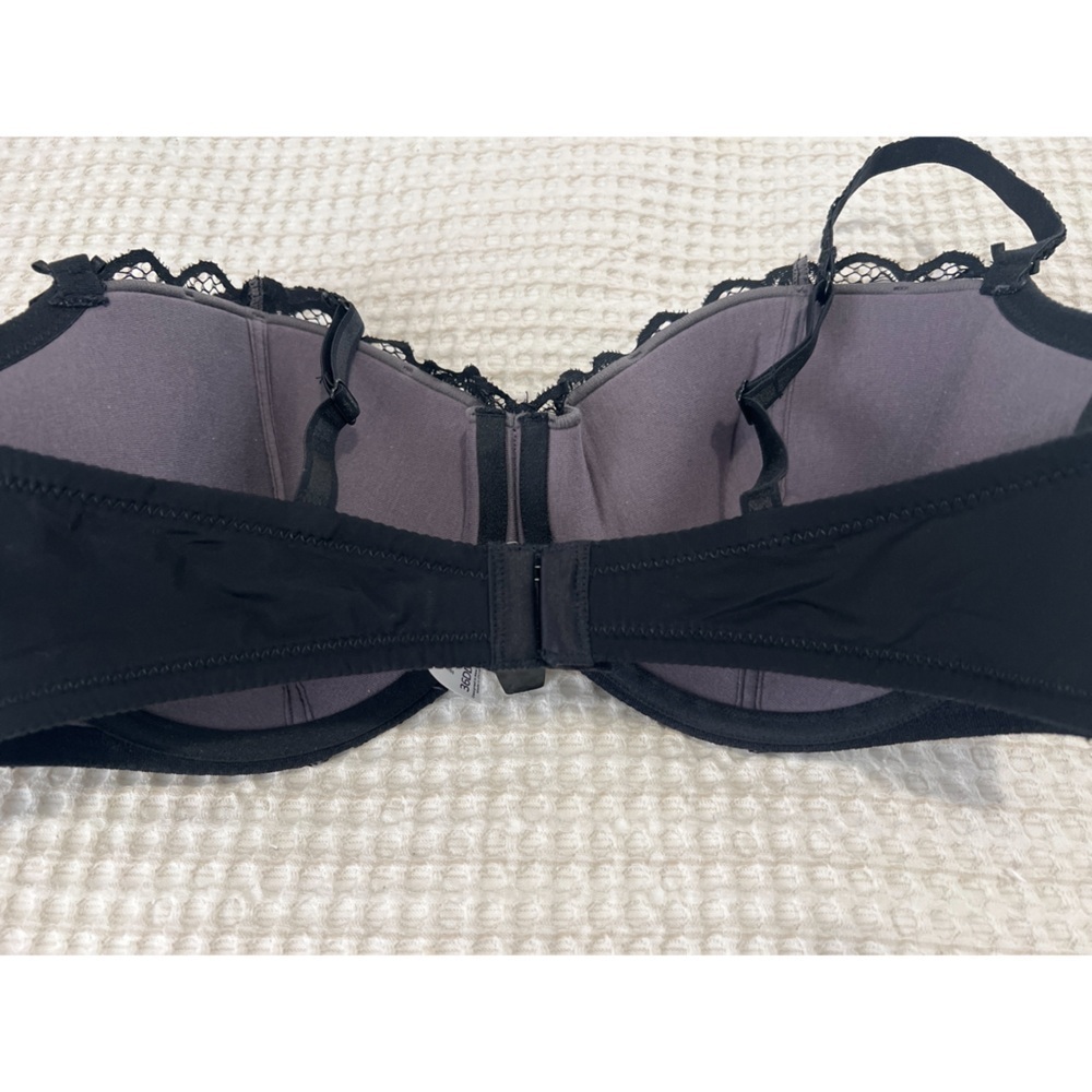 Adore Me Bra Women’s 36DDD Black Gray Lace Padded Underwire - Picture 8 of 14